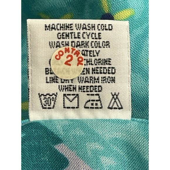 Diane‎ Von Furstenberg DVF Teal/Purple Print Sleeveless Top Size 1X 100% Viscose - Picture 8 of 9